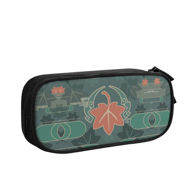 Kaedehara Kazuha Maple Pencil Case for Boys Gilrs Custom Genshin Impact Anime Game Голям капацитет Химикалка Кутия Чанта Ученически пособия
