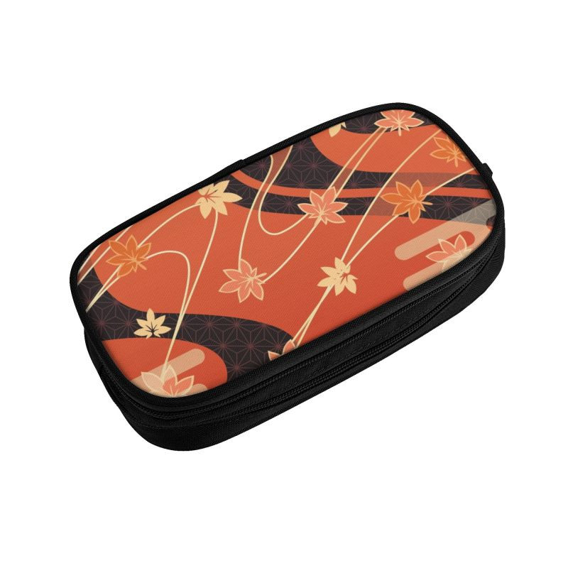 Kaedehara Kazuha Maple Pencil Case for Boys Gilrs Custom Genshin Impact Anime Game Голям капацитет Химикалка Кутия Чанта Ученически пособия
