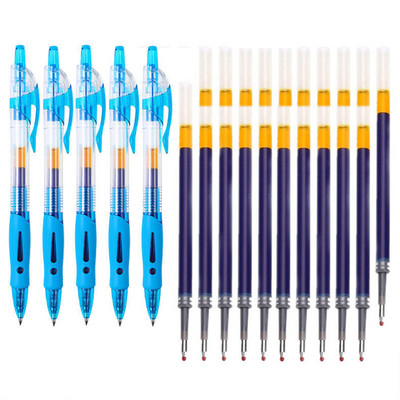 0,5 mm set gel olovaka na uvlačenje s crnom/crvenom/plavom tintom Kemijska olovka za pisanje Dodatna punjenja Uredski pribor Školski pribor Pribor