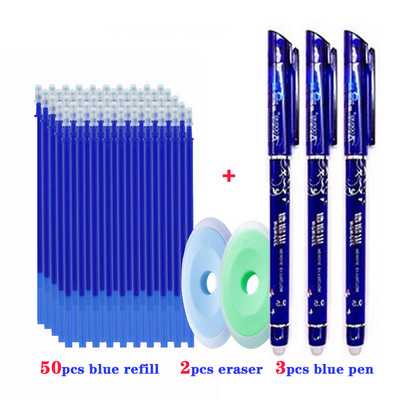 55db/készlet Színes tintával letörölhető toll utántöltő rudak 0,5 mm-es Magic törölhető gél toll mosható fogantyú irodai iskolai írószer