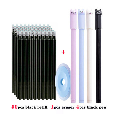 55db/készlet Színes tintával letörölhető toll utántöltő rudak 0,5 mm-es Magic törölhető gél toll mosható fogantyú irodai iskolai írószer