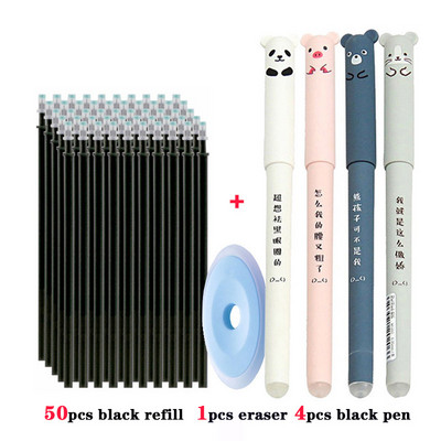 55db/készlet Színes tintával letörölhető toll utántöltő rudak 0,5 mm-es Magic törölhető gél toll mosható fogantyú irodai iskolai írószer