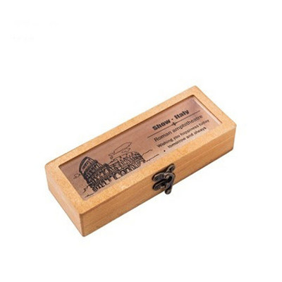 Pernice Drvena kutija za pohranu šminke Organizator Pernica Držač olovke Papirnice Školske poklon kutije Stolna pernica