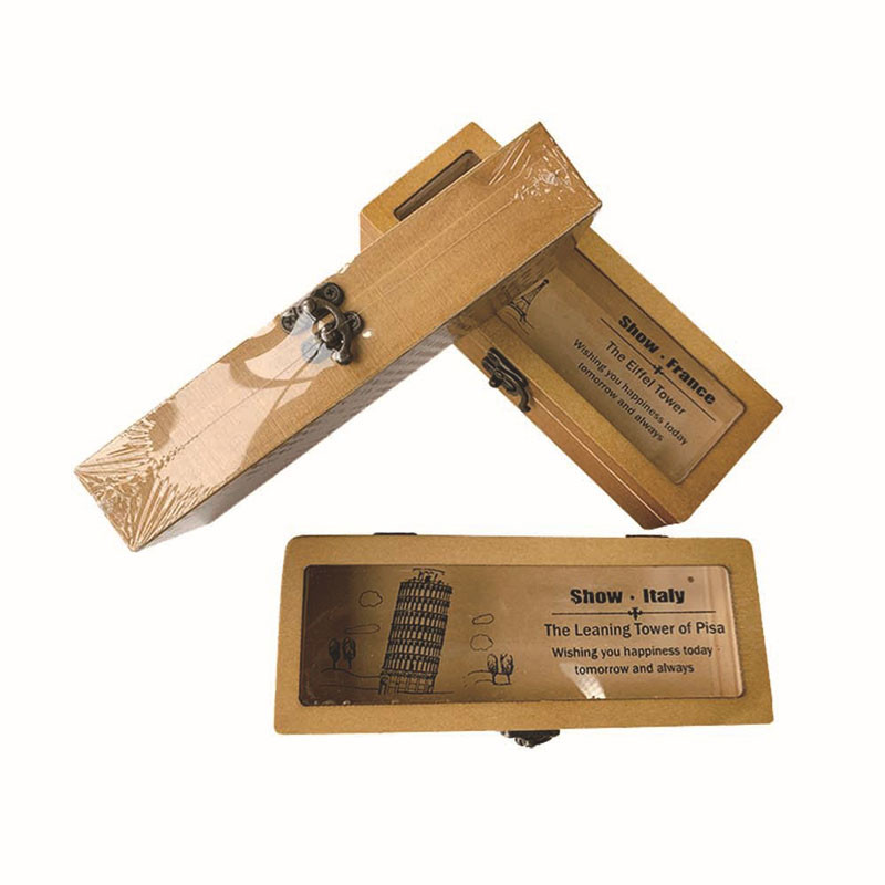 Pernice Drvena kutija za pohranu šminke Organizator Pernica Držač olovke Papirnice Školske poklon kutije Stolna pernica