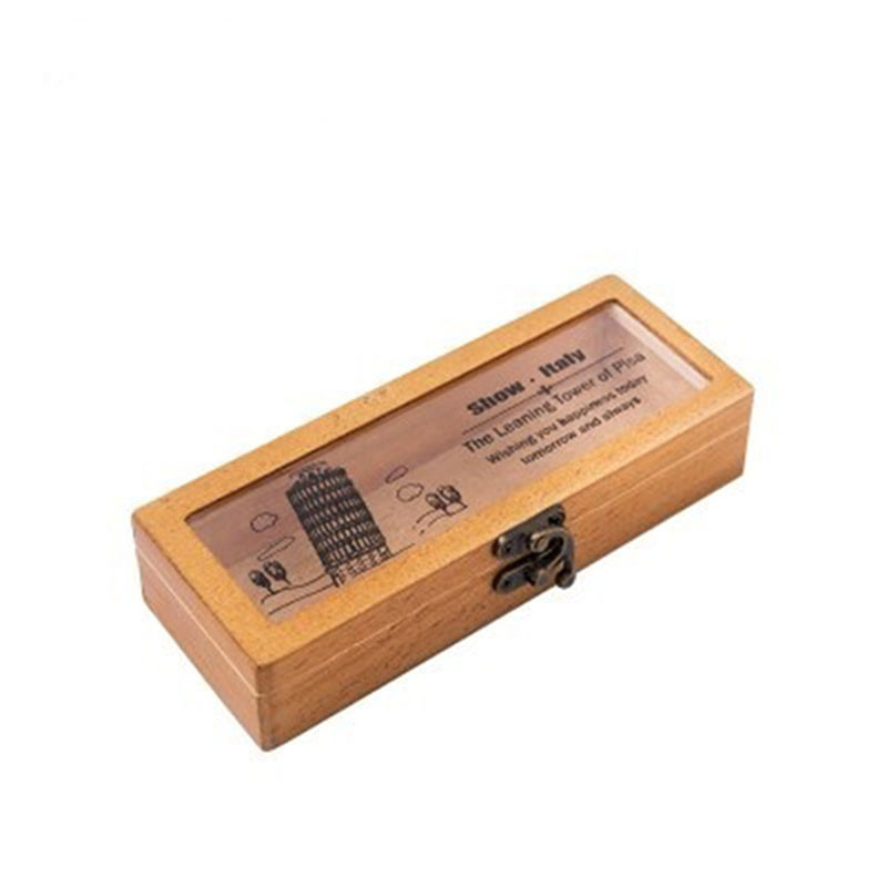 Pernice Drvena kutija za pohranu šminke Organizator Pernica Držač olovke Papirnice Školske poklon kutije Stolna pernica