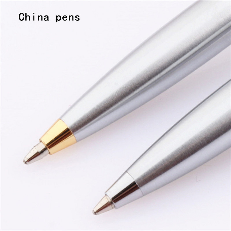 Visokokvalitetne 039 Push zlatne i srebrne boje Poslovni ured Kemijske olovke srednjeg vrha Novi uredski pribor Školski pribor