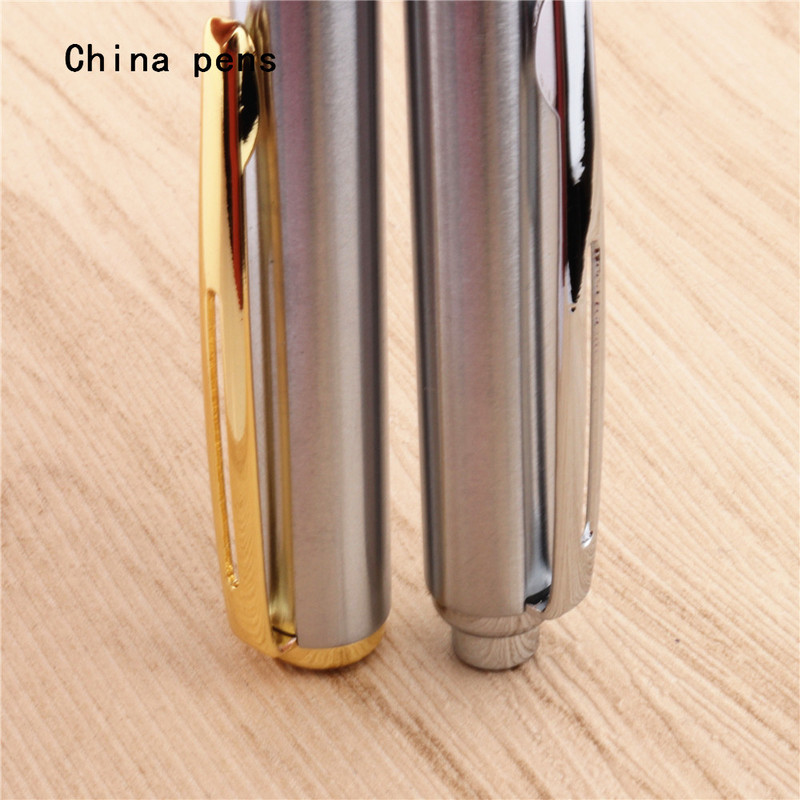 Visokokvalitetne 039 Push zlatne i srebrne boje Poslovni ured Kemijske olovke srednjeg vrha Novi uredski pribor Školski pribor