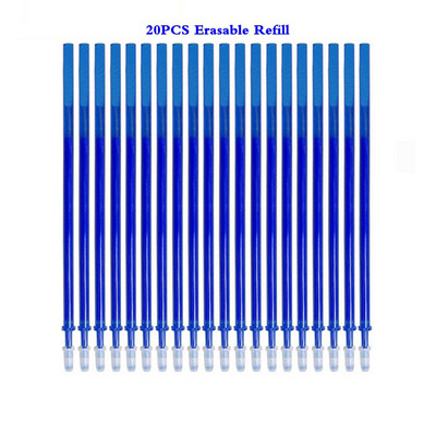 0,5 mm dzēšams pildspalvu komplekts zila, melna tintes želejveida pildspalva, dzēšams uzpildīšanas stienis, mazgājams rokturis skolas un biroja rakstīšanai rakstāmpiederumiem, gēla tintes pildspalva