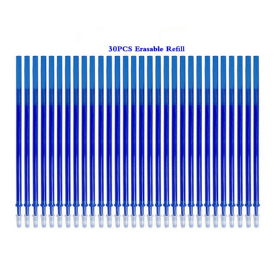 0,5 mm dzēšams pildspalvu komplekts zila, melna tintes želejveida pildspalva, dzēšams uzpildīšanas stienis, mazgājams rokturis skolas un biroja rakstīšanai rakstāmpiederumiem, gēla tintes pildspalva