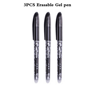 0,5 mm dzēšams pildspalvu komplekts zila, melna tintes želejveida pildspalva, dzēšams uzpildīšanas stienis, mazgājams rokturis skolas un biroja rakstīšanai rakstāmpiederumiem, gēla tintes pildspalva