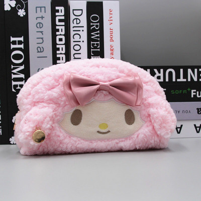 Kawaii Японски калъф за моливи Ученически канцеларски материали за момичета Кутия за писалка Сладка плюшена козметична чанта Голям капацитет Ученически принадлежности