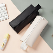 Penālis Melns Trousse Scolaire Ādas Estuches Escolares lielas ietilpības penālis Piornik Kawaii kancelejas piederumu zīmuļu maisiņš