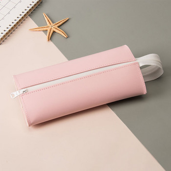 Калъф за моливи Black Trousse Scolaire Leather Estuches Escolares Large Capacity Pencilcase Piornik Kawaii Canceary Pencil Pouch