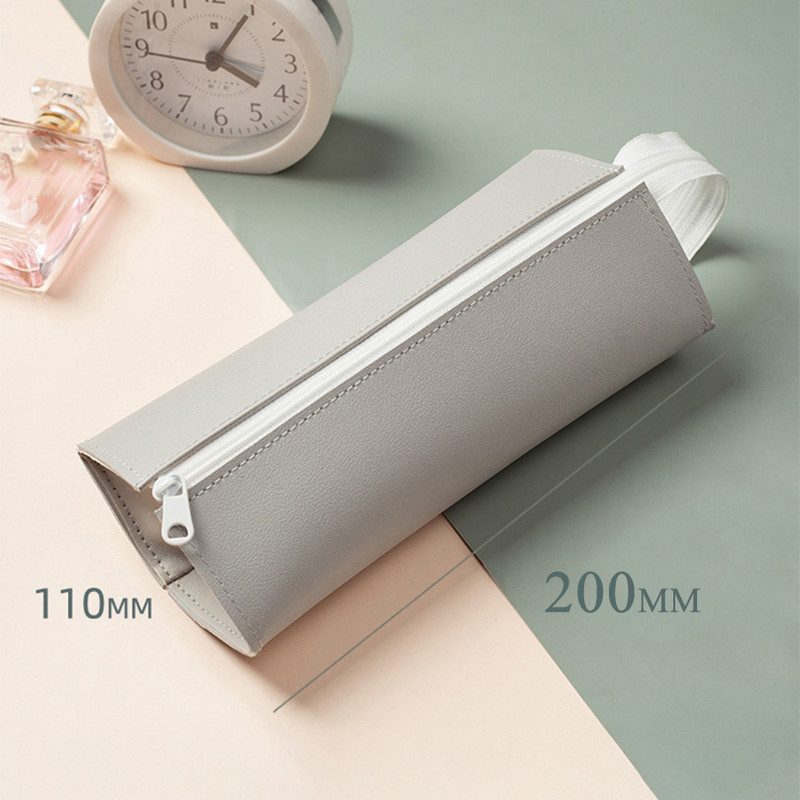 Penālis Melns Trousse Scolaire Ādas Estuches Escolares lielas ietilpības penālis Piornik Kawaii kancelejas piederumu zīmuļu maisiņš