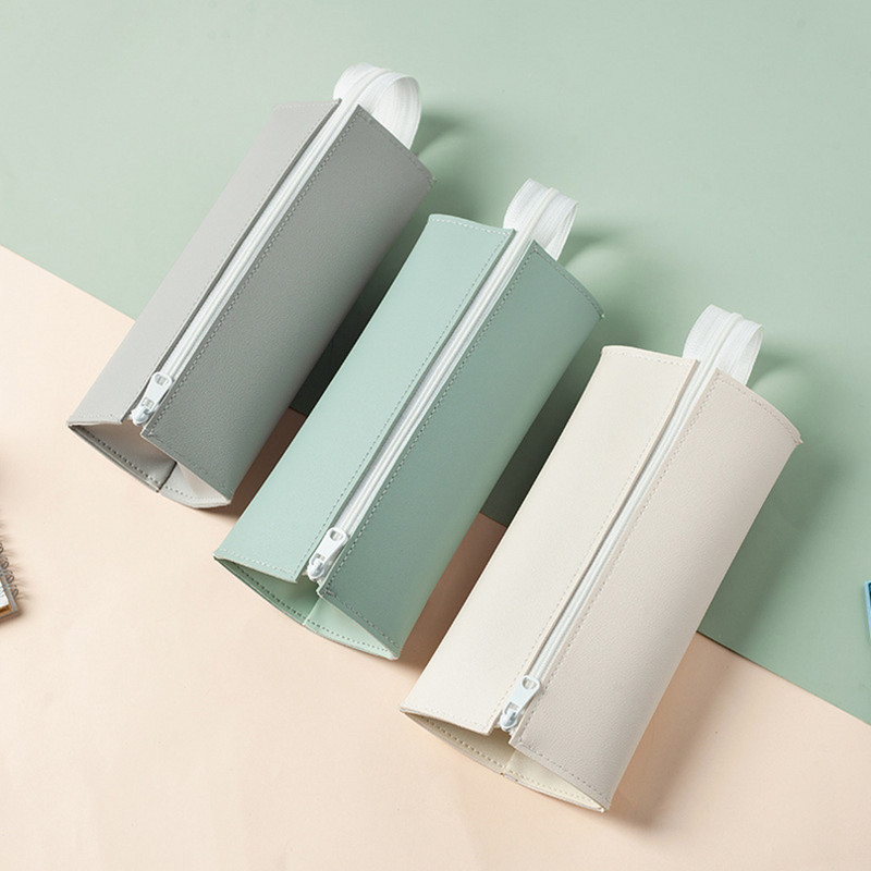 Penālis Melns Trousse Scolaire Ādas Estuches Escolares lielas ietilpības penālis Piornik Kawaii kancelejas piederumu zīmuļu maisiņš