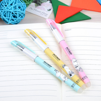 6 τεμ. Kawaii Blue Black Ink Erasable Gel Pen Student Stationery Canetas Πολυλειτουργικό στυλό 0,38 mm Σχολικά είδη γραφείου