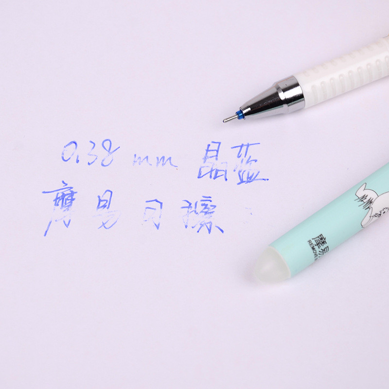 6 τεμ. Kawaii Blue Black Ink Erasable Gel Pen Student Stationery Canetas Πολυλειτουργικό στυλό 0,38 mm Σχολικά είδη γραφείου