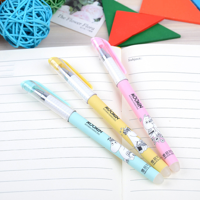 6 τεμ. Kawaii Blue Black Ink Erasable Gel Pen Student Stationery Canetas Πολυλειτουργικό στυλό 0,38 mm Σχολικά είδη γραφείου