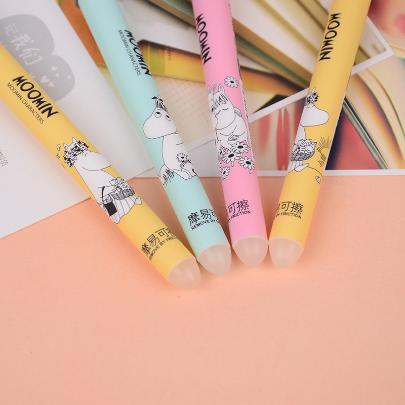 6 τεμ. Kawaii Blue Black Ink Erasable Gel Pen Student Stationery Canetas Πολυλειτουργικό στυλό 0,38 mm Σχολικά είδη γραφείου