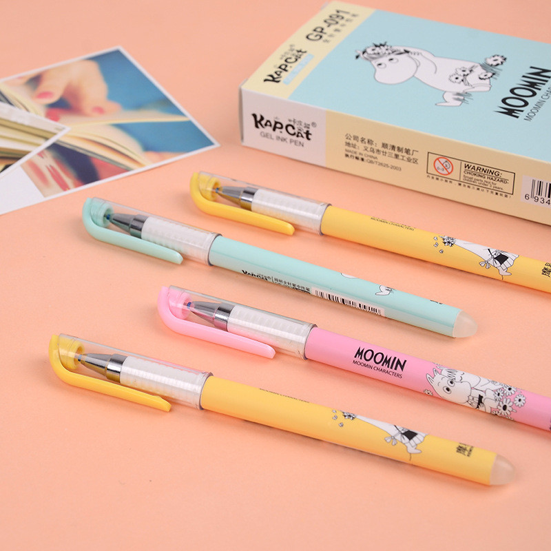 6 τεμ. Kawaii Blue Black Ink Erasable Gel Pen Student Stationery Canetas Πολυλειτουργικό στυλό 0,38 mm Σχολικά είδη γραφείου