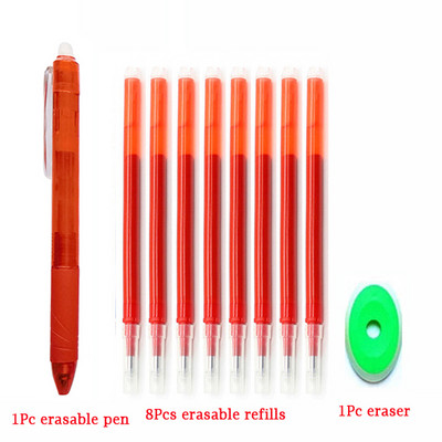 0,7 mm Magic Erasable Pen Press Gel Pen Set 8 boja Izbrisivi štap za punjenje Gel tinta Uredski materijal Olovke na uvlačenje Perive ručke