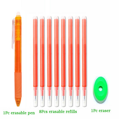 0,7 mm Magic Erasable Pen Press Gel Pen Set 8 boja Izbrisivi štap za punjenje Gel tinta Uredski materijal Olovke na uvlačenje Perive ručke