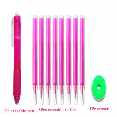 0,7 mm Magic Erasable Pen Press Gel Pen Set 8 boja Izbrisivi štap za punjenje Gel tinta Uredski materijal Olovke na uvlačenje Perive ručke