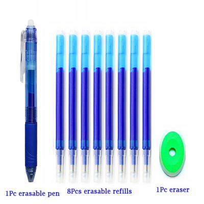 0,7 mm Magic Erasable Pen Press Gel Pen Set 8 boja Izbrisivi štap za punjenje Gel tinta Uredski materijal Olovke na uvlačenje Perive ručke