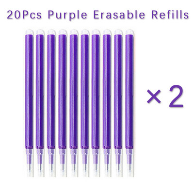 20 kom/lot tinte velikog kapaciteta 0,5 mm Izbrisivo punjenje Visokokvalitetno 8 boja zamjenjivo punjenje za kemijsku olovku Uredska školska olovka