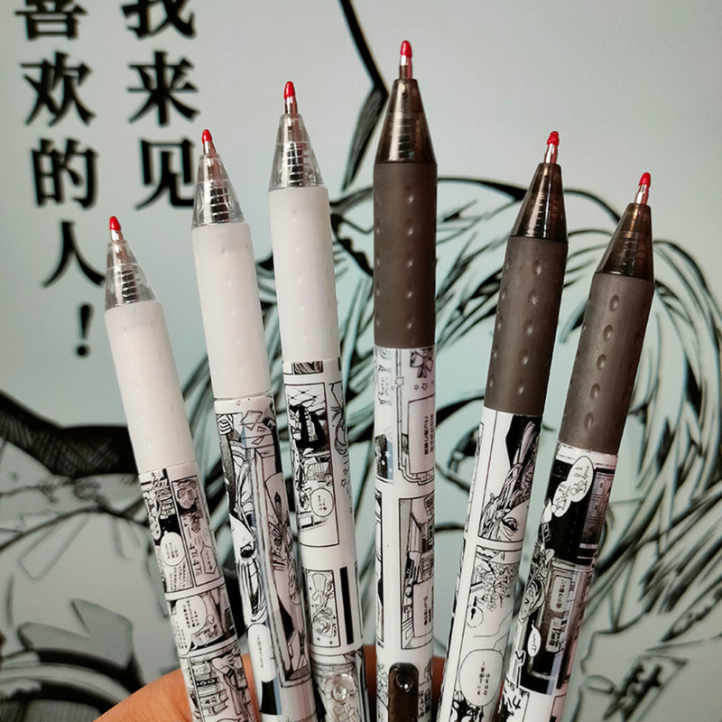6Pcs crtani anime WC uvezani Jibaku Shounen Hanako-Kun gel olovka 0,5 mm crna tinta tiskarska olovka Uredski školski pribor Pribor