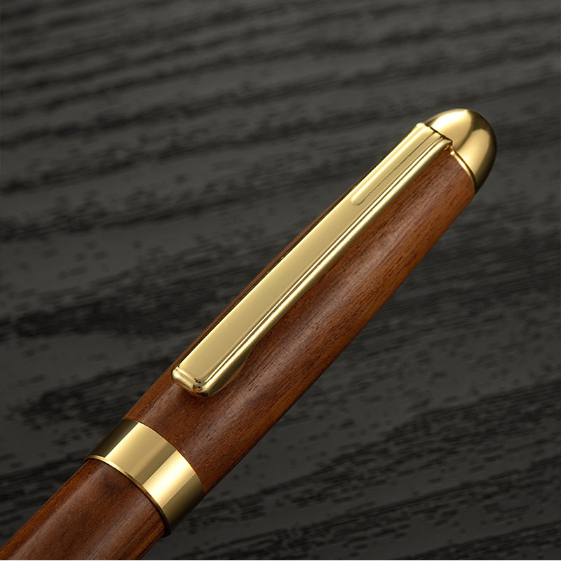 Retro žalvariniai mediniai tušinukai Nešiojami sukamieji rašikliai Mokytojų dovanos Mokyklai Biuro Rašymo reikmenys Verslo parašo reikmenys