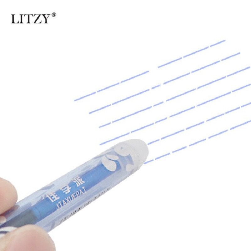 2+10 vnt / rinkinys gelio rašiklis 0,5 mm, ištrinama plaunama rankena Nutrinama rašiklio užpildymo strypas mėlynas juodas rašalas mokyklos raštinės reikmenys biuro rašymo įrankis