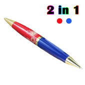 Metalne kemijske olovke 2 u 1 Kreativna crna/plava tinta Alati za potpis Višebojna kemijska olovka Pribor za pisanje učenika Školski pribor