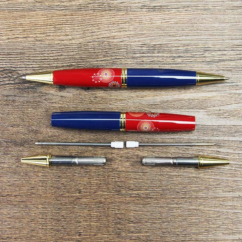 Metalne kemijske olovke 2 u 1 Kreativna crna/plava tinta Alati za potpis Višebojna kemijska olovka Pribor za pisanje učenika Školski pribor