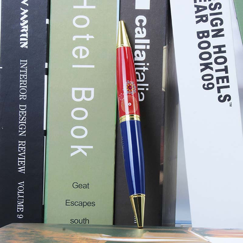 Metalne kemijske olovke 2 u 1 Kreativna crna/plava tinta Alati za potpis Višebojna kemijska olovka Pribor za pisanje učenika Školski pribor