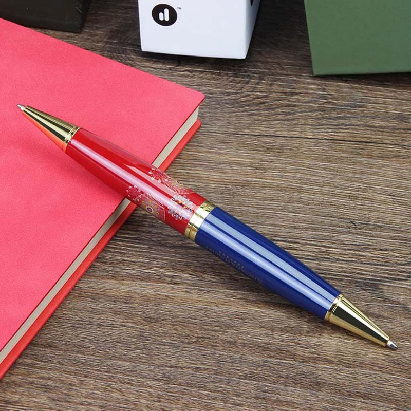 Metalne kemijske olovke 2 u 1 Kreativna crna/plava tinta Alati za potpis Višebojna kemijska olovka Pribor za pisanje učenika Školski pribor