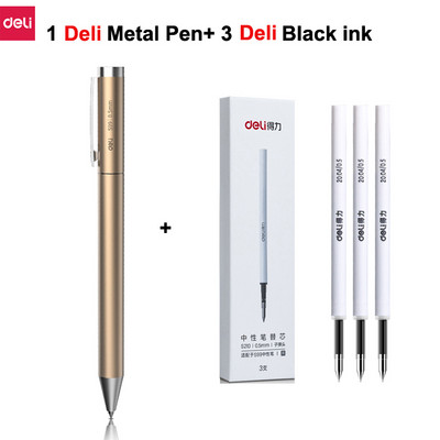 Deli metalne olovke za natpise Mijia gel olovka PREMEC Smooth Switzerland Refill 0,5 mm Japanska crna i plava tinta olovka za potpis na poklon