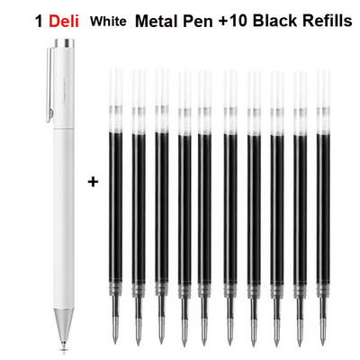 Deli metalne olovke za natpise Mijia gel olovka PREMEC Smooth Switzerland Refill 0,5 mm Japanska crna i plava tinta olovka za potpis na poklon