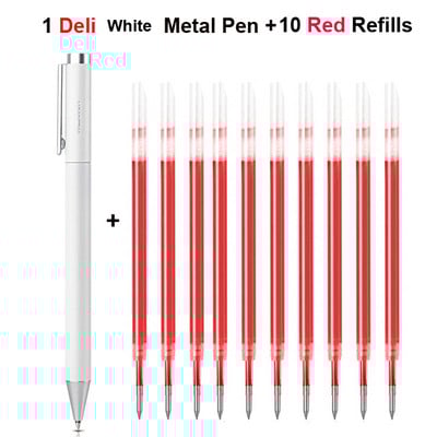 Deli metalne olovke za natpise Mijia gel olovka PREMEC Smooth Switzerland Refill 0,5 mm Japanska crna i plava tinta olovka za potpis na poklon