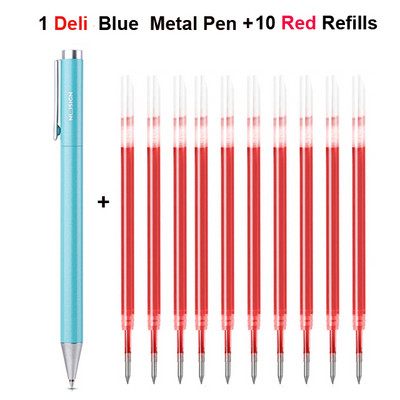 Deli metalne olovke za natpise Mijia gel olovka PREMEC Smooth Switzerland Refill 0,5 mm Japanska crna i plava tinta olovka za potpis na poklon