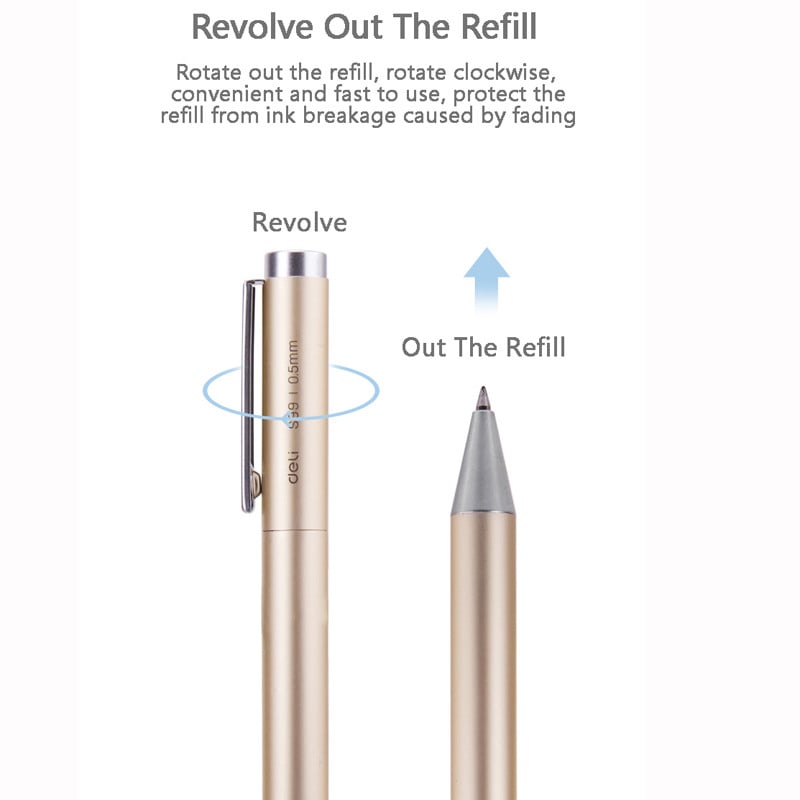 Deli metalne olovke za natpise Mijia gel olovka PREMEC Smooth Switzerland Refill 0,5 mm Japanska crna i plava tinta olovka za potpis na poklon