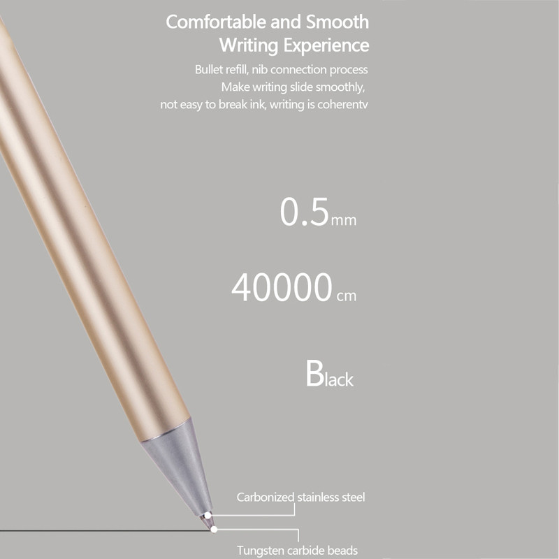 Deli metalne olovke za natpise Mijia gel olovka PREMEC Smooth Switzerland Refill 0,5 mm Japanska crna i plava tinta olovka za potpis na poklon