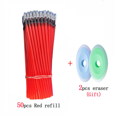 50 buc/lot rezerve de stilou cu gel ștergabil 0,5 mm stilou șterg pentru școală și birou, mâner lavabil, pixuri cu cerneală șters colorate, articole de papetărie
