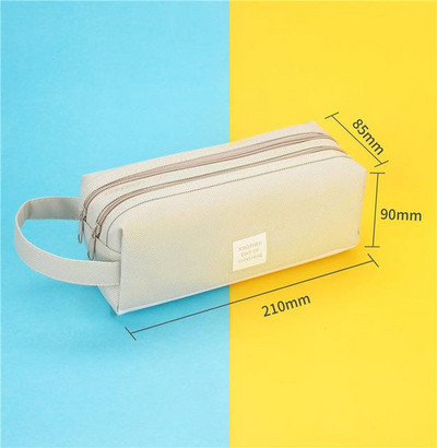 Nagy kapacitású vászon tolltartó Dupla iskolai tolltartó Irodaszer táska Tárolótáska tok Irodaszerek diák ajándékdoboz