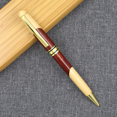 Materijal od sandalovine Olovka s potpisom Kreativna rotirajuća drvena kemijska olovka Osobnost Poslovna retro kemijska olovka Uredski alati za pisanje