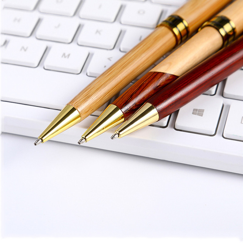 Materijal od sandalovine Olovka s potpisom Kreativna rotirajuća drvena kemijska olovka Osobnost Poslovna retro kemijska olovka Uredski alati za pisanje