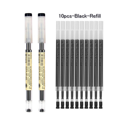 0,35 mm gēla komplekta pildspalvas Sarkanas/melnas/zilas tintes uzpildes stieņa japāņu MUJI pildspalva rokturam Skolas biroja rakstīšanas piederumi