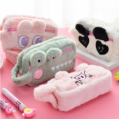 Slatka plišana torba za olovke sa životinjama, smiješni kawaii panda, zec, veliki kapacitet, torbica za olovke, torbica za olovke, školski pribor