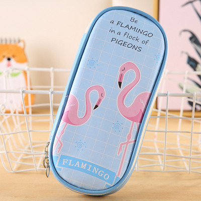 Kreatívne puzdro na ceruzky PU Flamingo, veľké zipsové tašky na ceruzky, držiaky na perá, školské potreby, papiernictvo, peračník pre chlapcov alebo dievčatá.