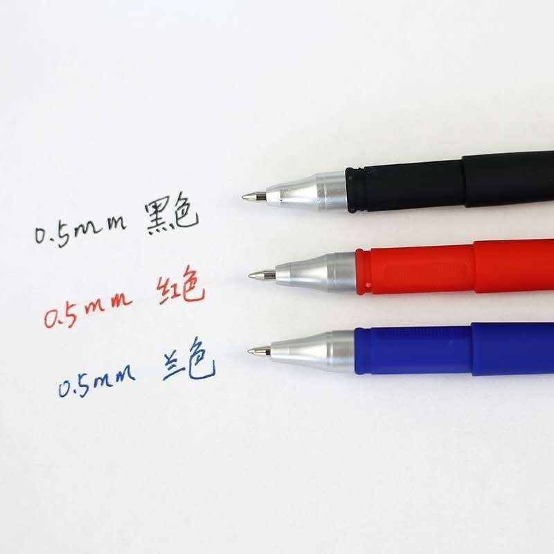 12/60 gab. Gēla pildspalvu uzpildes komplekts Skolas piederumi Melna zila Sarkana tinte Krāsa 0,5mm Lodīšu pildspalva Stienis Studentu Skolas Biroja Kancelejas preces